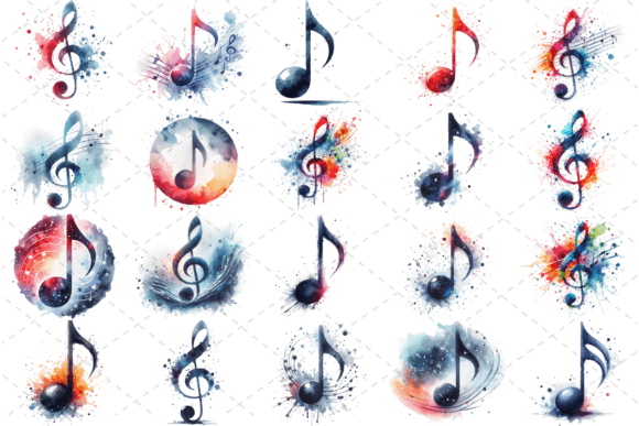 HarmonyNote Watercolor Art Bundle: A Designer's Asset