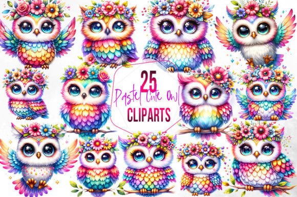Pastel Watercolor Owl Sublimation – A Display Font with Character