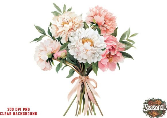 Pink Flowers Watercolor Peonies PNG Guide