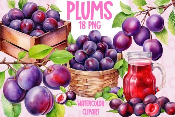 Plums Watercolor Clipart: A Designer's Guide to This Versatile Display Typeface