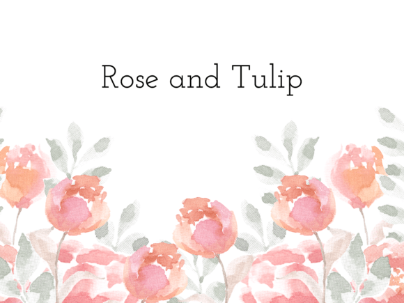 Rose and Tulip Watercolor Flower: A Display Font with Artistic Charm