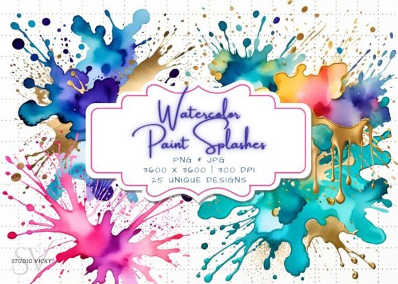 Watercolor Color Splash PNG Clipart for Modern Design
