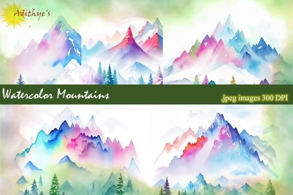 Watercolor Mountains: A Font That Paints with Letters